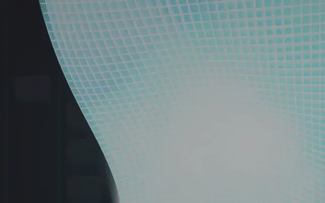 Ion Silk — Una sábana de seda en 3D que ondula. Cada nota la abolla y el pitch bend gira la cámara.