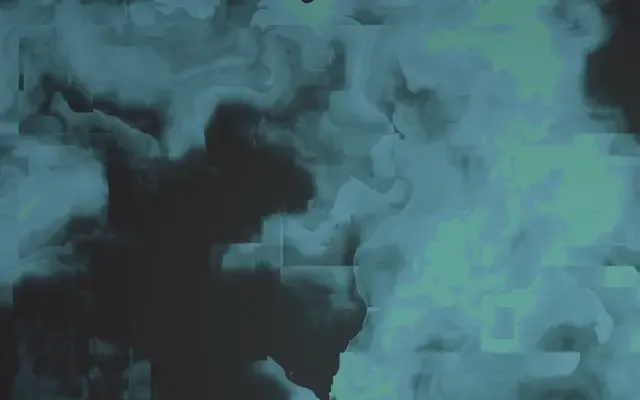 Curl Smoke — Humo volumétrico que sube y se enrosca. Cada nota suelta una bocanada coloreada que se arrastra con el flujo.